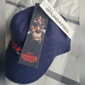 Unisex Strangers Things WSQK Radio Baseball Hat Navy Blue NWT One Size